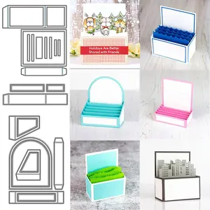 Landscape Box & Accessories Metal Cutting Mold, DIY Handmade Decoration Embossing Tool, Craft Project Carbon Steel Knife Mould