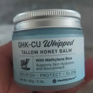 HealthyDerm GHK-CU Peptide Beef Tallow for Skin: Blue Balm with Methylene  Blue, Manuka Honey & Vitamin E – Natural Face and Body Moisturizer for  Mature, Dry & Sensitive Skin – 2 oz -