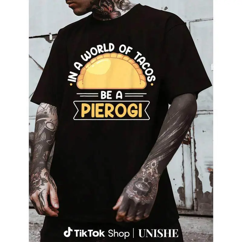 Soft and Stretchy Polish Dumpling Lover Shirt – Black Tee with Fun Graphic