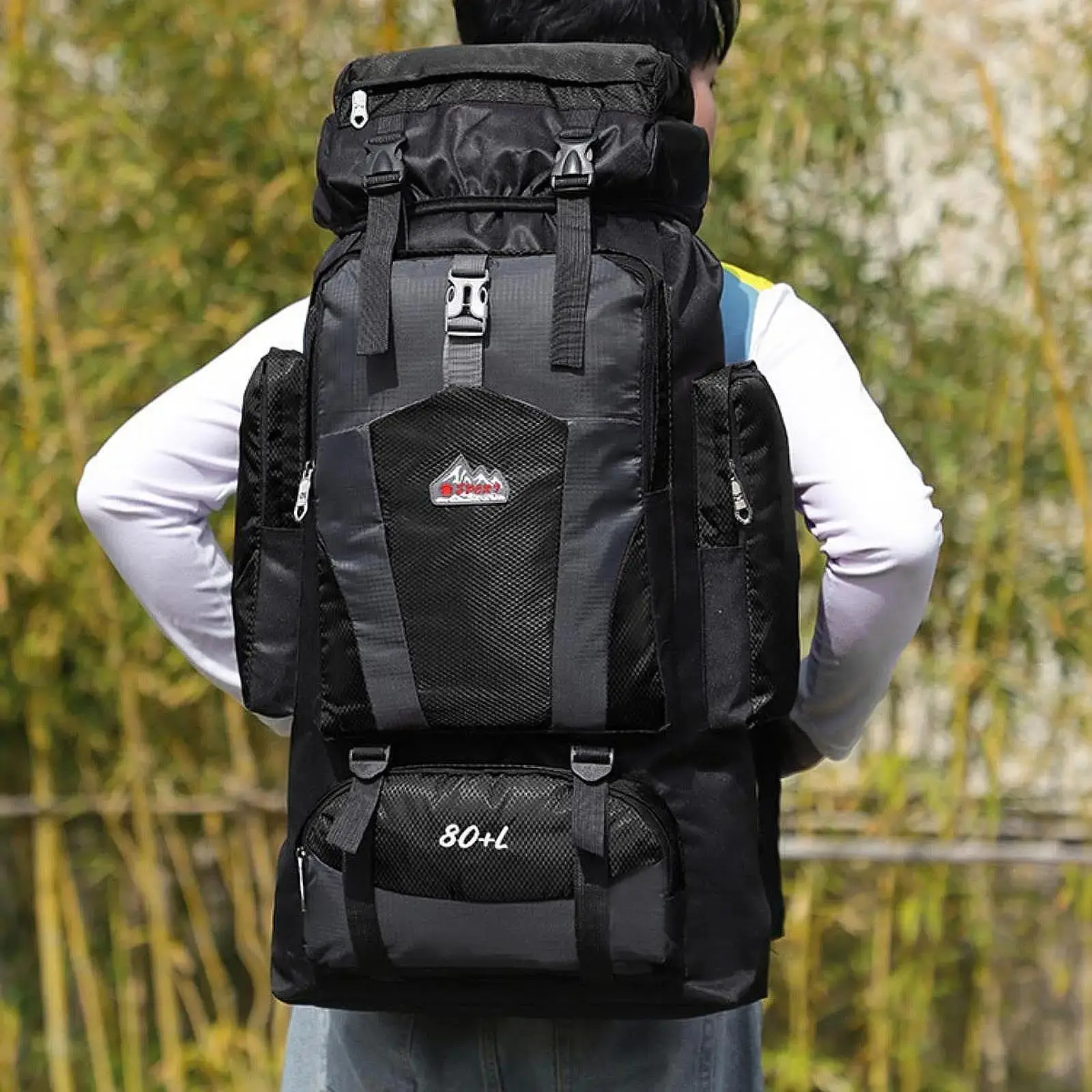 80-Liter High-capacity Hiking Backpack with Multiple Compartments and Waterproof Design Durable Outdoor Backpack for Camping, Outdoor Hiking and Mountaineering