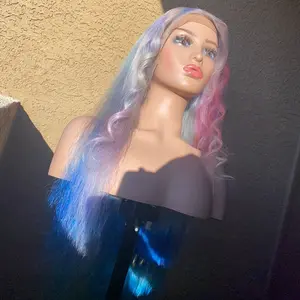 “Ice Kandy” 22 inch 613 13*4 Transparent human hair 180% Density custom dyed wig