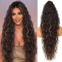 Brown with Blonde Highlights Claw clip Ponytails