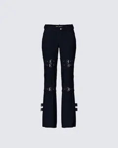 Serenity Black Denim Buckle Jean