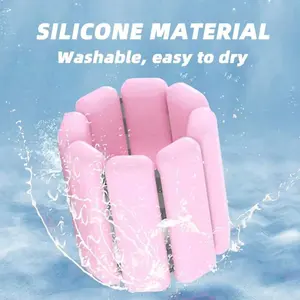 1 Pair of Wrist or Ankle Weights Set, Safer for Night Training, , Adjustable Fitness Weights, Resistance Training Bands, Pink Silicone Skin-Friendly Material, Unisex Wearable Cardio Exercise Equipment Gym Accessories weights dumbbells