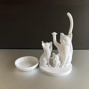 Playful Kitten Jewelry Tray – Ring Holder & Necklace + Bracelet Organizer | Ideal Home Decor & Thoughtful Gift