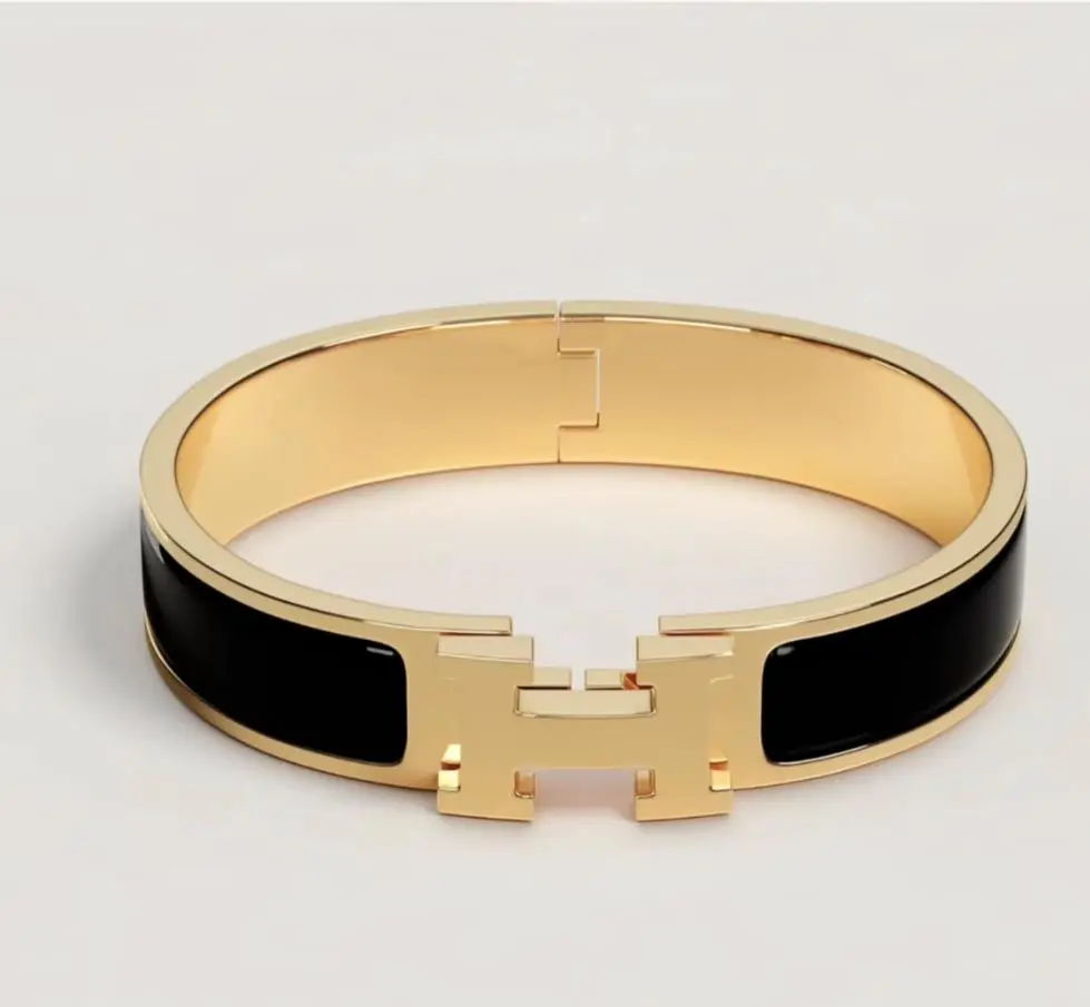 Pre-owned Clic H Bracelet black/Gold