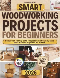 Smart Woodworking Projects for Beginners: Lots of Step-by-Step Home Projects with Foolproof Instructions to Master Skills Fast, Get Pro Results, Stay Safe, and Involve Kids Without Expensive Tools