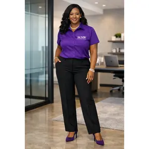 NCNW Purple Signature Button-Up Shirt