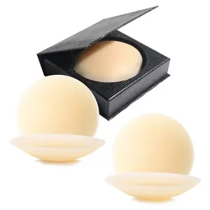 Minimalist Silicone Nipple Covers, 8cm Invisible, Seamless, Ultra-Thin, Anti-Bump, Self-Sticking Adhesive Solid Nipple Covers for Women