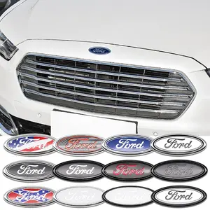 Ford Car Front & Rear Emblem, Scratch-Resistant Durable Hood Badge Replacement, Fits Focus, Fiesta, Kuga, Mondeo, Mustang Models