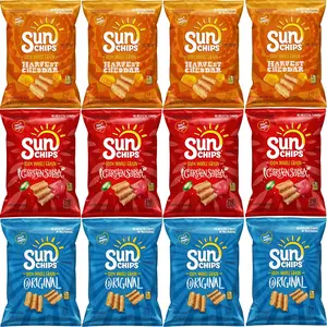 SunChips Multigrain Chips Snacks, Variety Pack, 1.5 oz (Pack of 12) Bundled by Shoppyway
