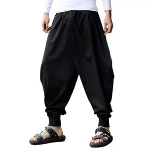 Men's Drawstring Aladdin Hippie Harem Pants Loose Drop Crotch Trousers