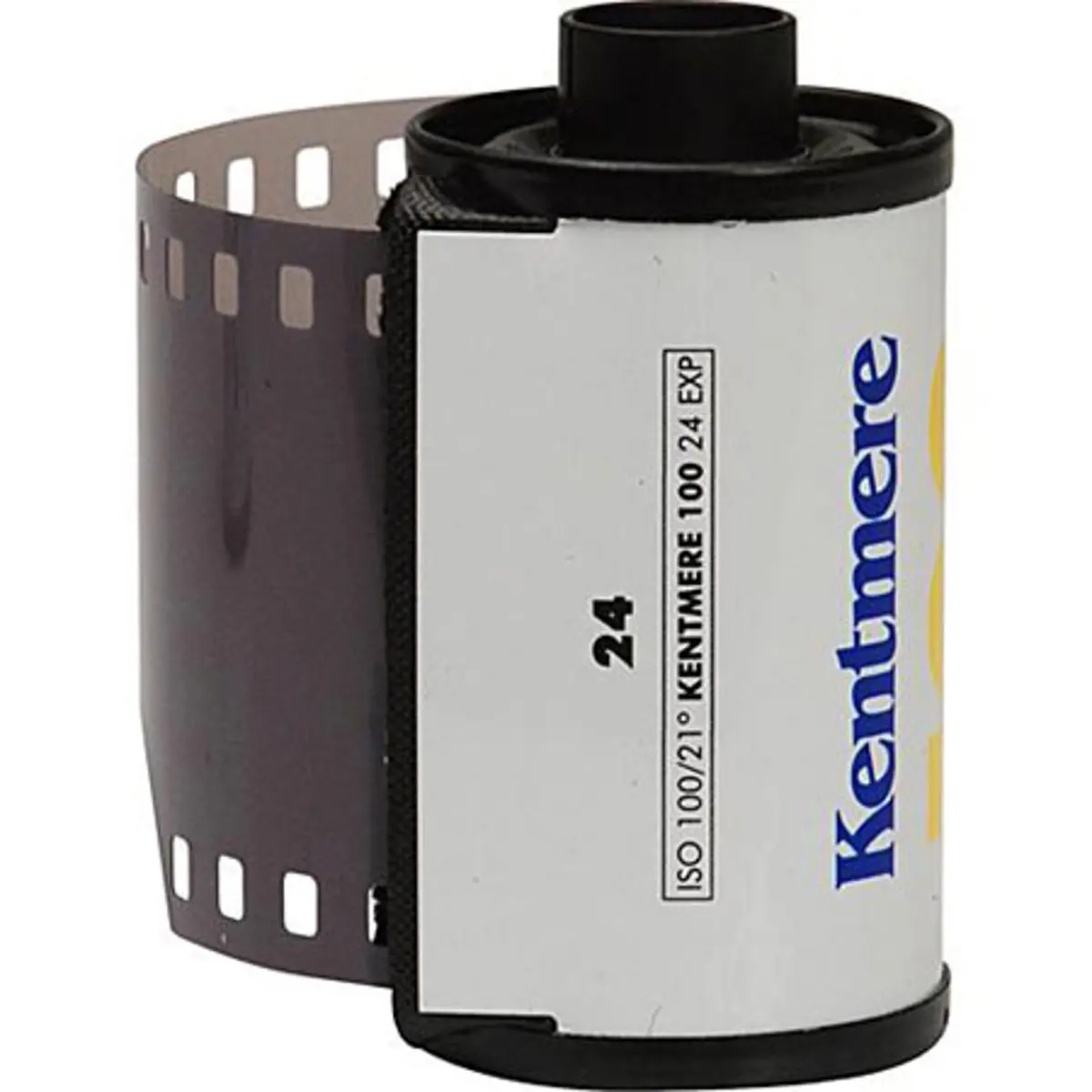 Kentmere Fine Grain Medium Speed Black & White Negative Camera Film - ISO 100, 35mm Size, 24 Exposures, Crystal