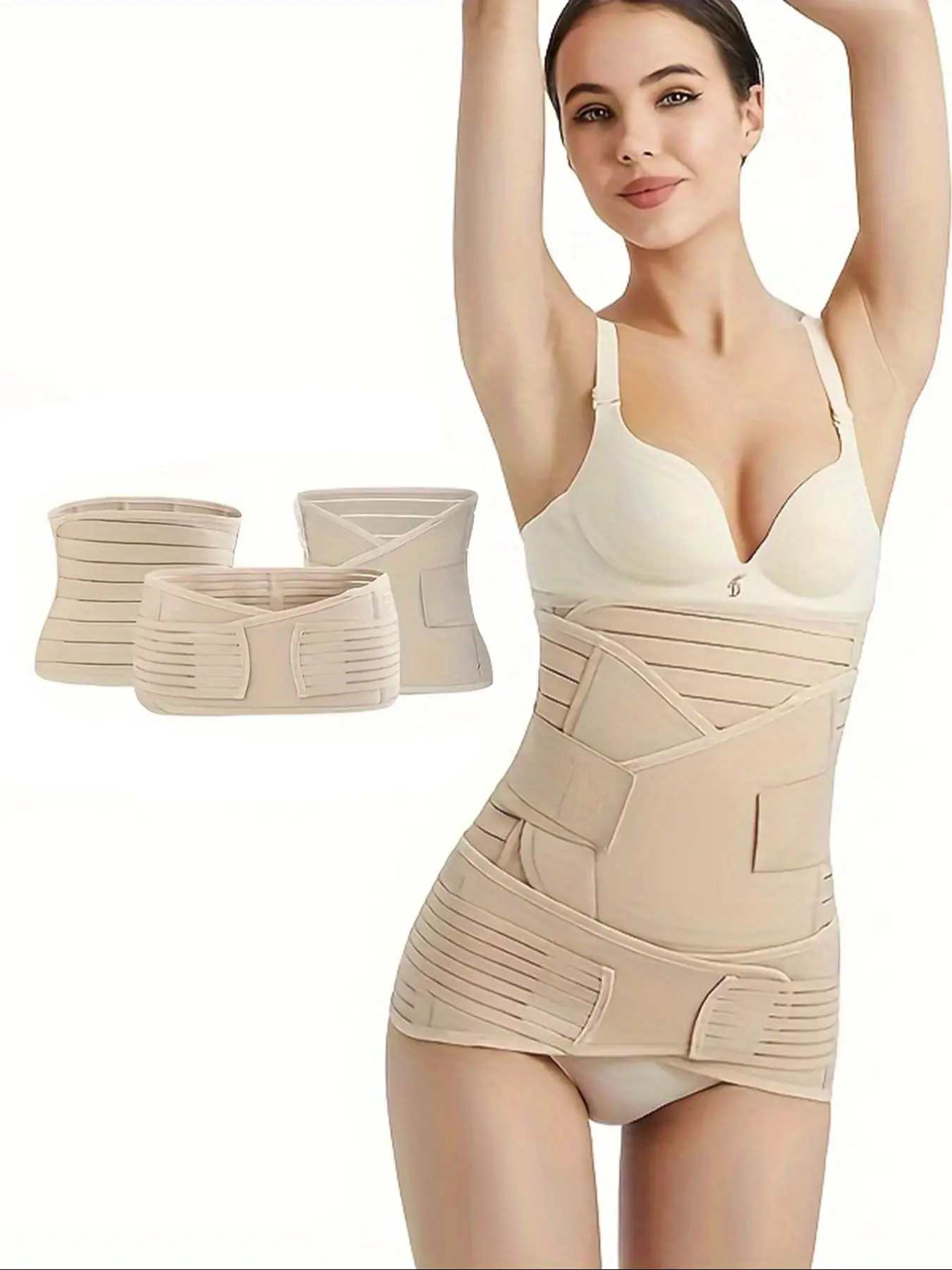 Women's Solid Color Firm Tummy Control Shapewear Belt, High Stretch Compression Shaper, Tummy Control Shaper, Women's Shapewear for Postpartum Recovery