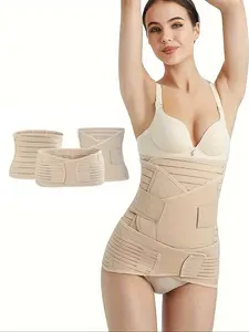 Women's Solid Color Tummy Control Shapewear Belt, High Stretch Shaper, Tummy Control Shaper, Women's Shapewear for Postpartum Recovery