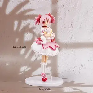 18cm Madoka Kaname Action Figure Puella Magi Madoka Magica Anime Collectible Statue Desktop Decor Gift For Kids Fans