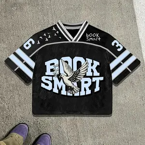 Peace Dove Book Smart Graphics Blokette Blokecore Jerseychic V-Neck T-Shirt Football V-Neck Retro Summer Trendy Baseball Jersey Shirt Gift For Him Gift For Her Birthday, Baseball Jersey Outfit, AOP Merch, Outfit for Baseball Shirt Fan