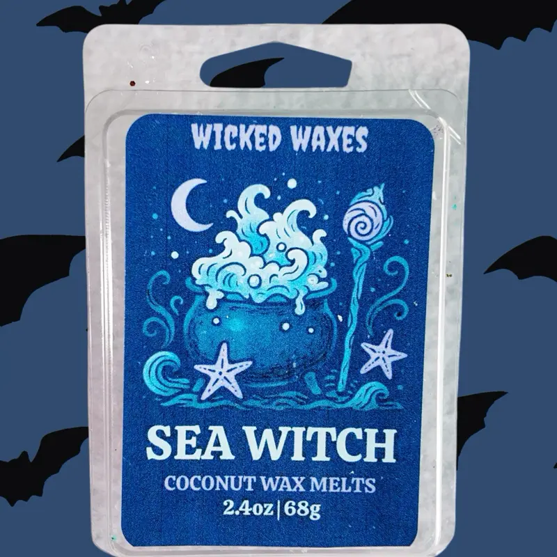 Sea Witch Wax Melts | Tropical Ocean Spell Scent | Coconut Sea Moss Driftwood | Strong Wax Melts