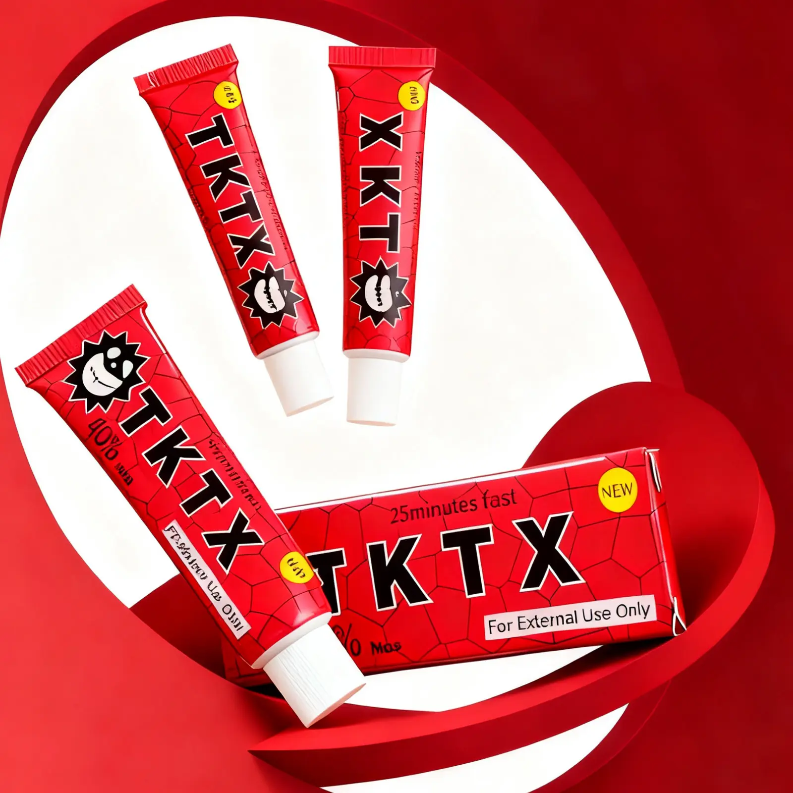 TKTK Numbing Cream 3-Pack (10g Each) - Fast-Acting Lecithin-Based Tattoo Anesthetic Gel Squeeze Tube, No Oily Residue, for Pain Relief, Piercing, Hemorrhoids, Waxing, Microneedling, Wrap Plastic Application, Multiple Uses
