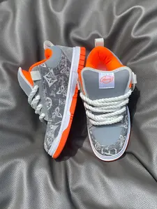 Large Size Low Top Sneakers, Thick Sole Bread Shoes, Winter Casual Sport Skate Shoes, Luxury Versatile Couple Retro Outdoor Street Style