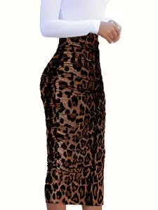 Fashion Casual Versatile Midi Skirt, Perfect for Daily Wear, Back-To-School, Dates, Parties, Travel, Bodycon Fit Plain Design