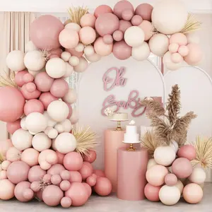 18Inch Boho Dusty Rose Pink Nude Mauve Neutral Brown  White Balloons Balloon Arch Garland Kit,  Shower Balloons Girls, Boho Birthday Wedding  Shower Party Decorations for Girl