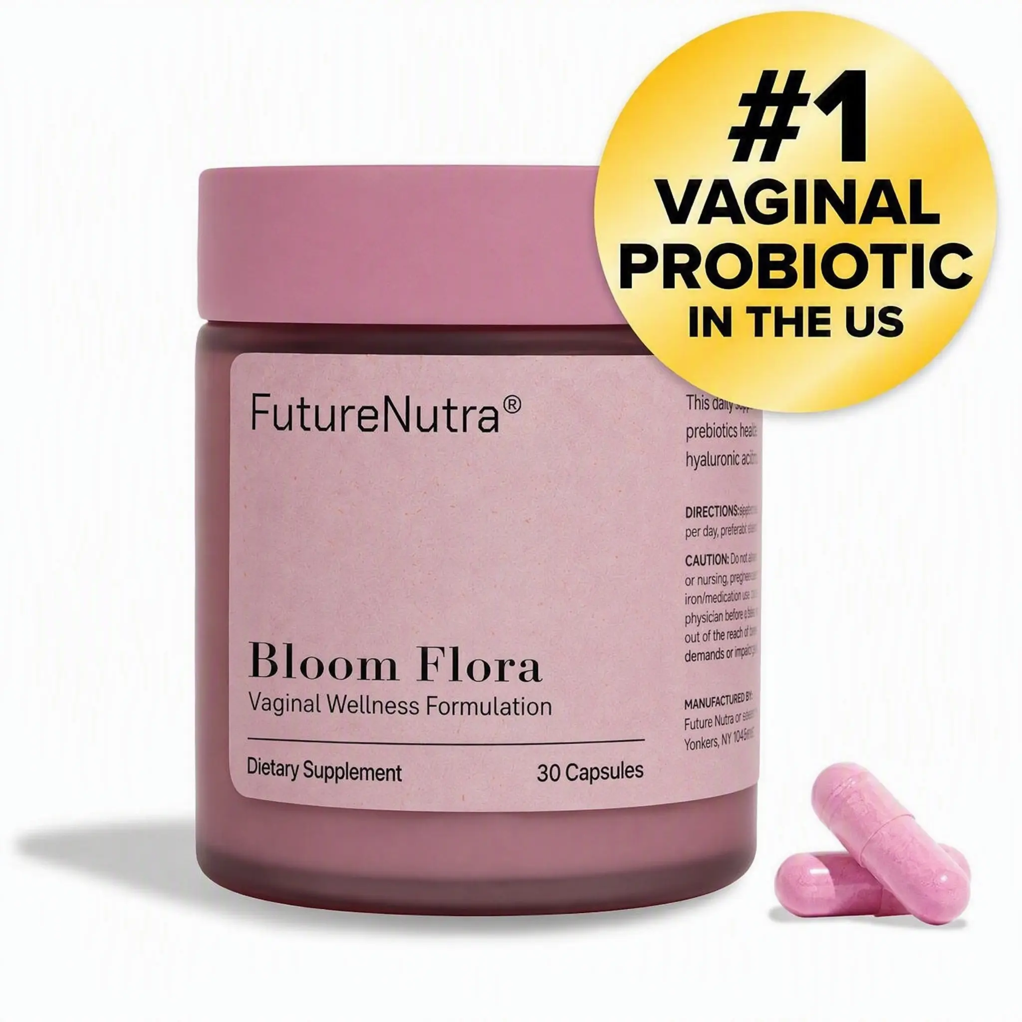 FutureNutrition  Women's Probiotics - 30 Count (Pack of 1) - Prebiotic and Probiotic Capsules for Healthy pH Balance and Odor