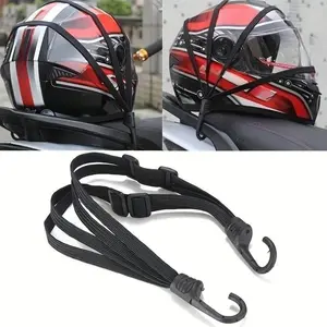1PC Universal  Motorcycle Luggage Strap Moto Helmet Gear Fixed Elastic Buckle Rope High Strength Stretchable Protection