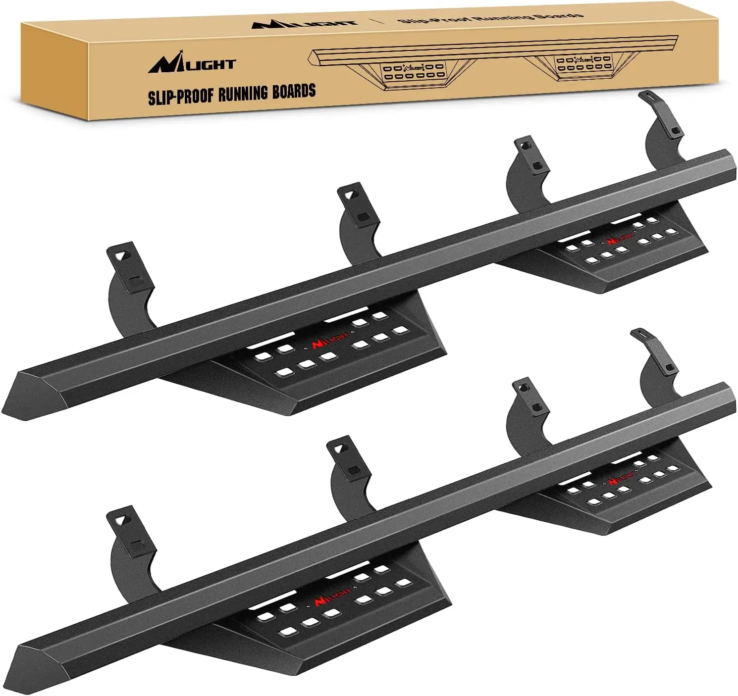 Nilight Running Boards for Toyota Tundra 2007-2021 CrewMax Cab | 3.6 Inch Drop Side Steps Bolt-on Black Powder Coated