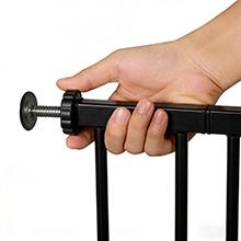 Adjustable Pet Gate with Cat Door, Auto-Close Pressure-Mounted Safety Gate for Doorways & Stairs – Ideal for Multi-Pet Homes (29–45 Inches, White/black)