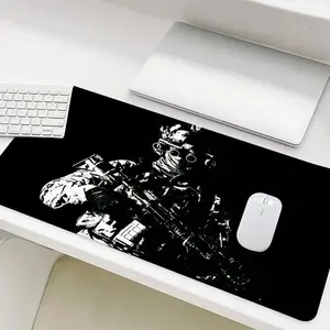 Soldier Pattern Mouse Pad, Large Gaming Mouse Pad, Office Keyboard Pad, Non-slip Computer Mat, Gaming Desk Accessory, Gift for Teenager, Boyfriend, Girlfriend, Corporate Work Desk Accessories