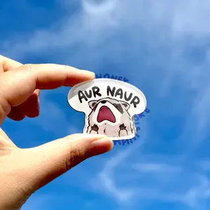 Raccoon Aur Naur | Funny Cute Acrylic Magnet | Gifts Under 10 | Novelty Accessory Joke Present | For Refrigerator Lockers File Cabinets