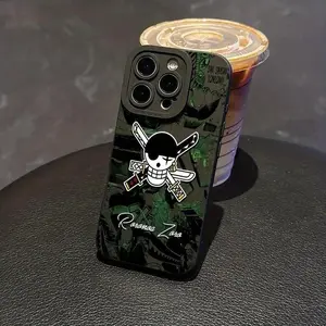 Anime Zoro Adventure King Phone Case Suitable for iPhone 17 Air 16 15 14 13 12 11 Pro Max Plus   Anti Fall Soft TPU Back Cover,  Anime Phone Case, Luffy Zoro Design, Anime Fans, Daily Phone Use