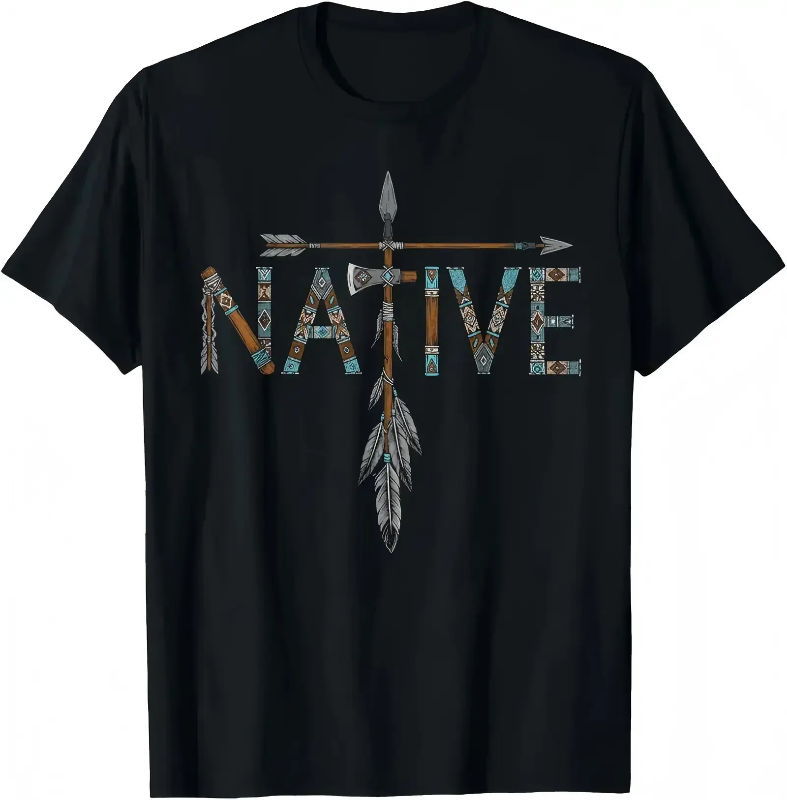 Native Indian American Day Pride Indigenous Native American T-Shirt Casual Graphic Natural Menswear