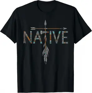 Native Indian American Day Pride Indigenous Native American T-Shirt Casual Graphic Natural Menswear