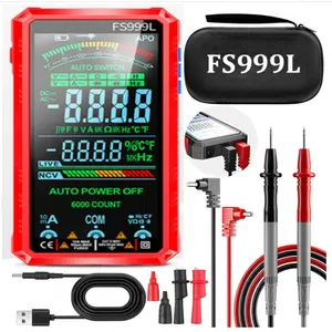 Digital Multimeter, FS999L Multimeter, USB Rechargeable Digital Multimeter - 6000 Counts, Automatic Digital Display Multimeter Tester for  and Industrial Electrical Issues