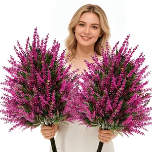 1pc Artificial Lavender Floor Plug Tree Flower with Bracket, Uv-Resistant Fake Mixed Shrub Flower Arrangement Suitable for Spring Summer Indoor/Outdoor Decor: Home Decor, Hotel Garden Wedding Scene, Holiday, Vacation, Garden Ornaments