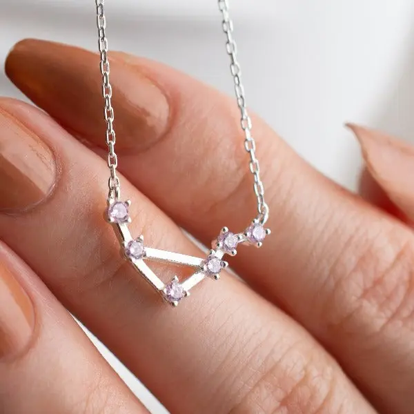 Zodiac Necklace Libra ¥ Zodiac Necklace Silver ¥ Zodiac Sign Necklace