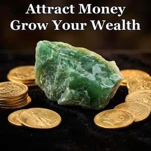 MIRGREE Raw Green Aventurine Crystal Stone, Money Attraction Gemstone & Prosperity Card, Spiritual Crystal for Wealth Abundance & Luck