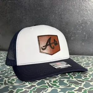 Leather Patch Richardson 112 Trucker Hat N/W