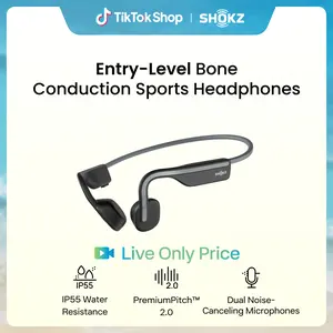 【Live only】SHOKZ OpenMove - Open-Ear Bluetooth Sport Headphones, Bone Conduction Wireless Earphones, Sweatproof for Running and Workouts