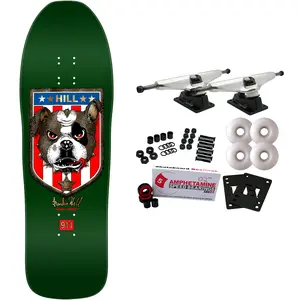 Powell Peralta Skateboard Complete Frankie Hill Bull Dog Green/Gold Foil Old School Reissue