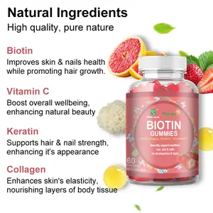 Wins Town Hair Gummy Vitamins, Vegan Biotin Gummies for Hair Skin and Nails Gummies, Hair Gummies, Biotin Gummies for Hair Growth Biotin Vitamins Hair Vitamins Gummies for Women & Men60 Count