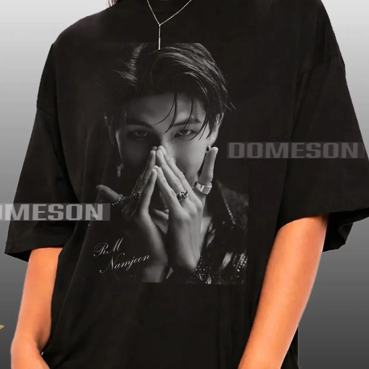RM shirt,black and white shirt,namjoon rm shirt,kim namjoon shirt,Idol Graphic namjoon shirt,Korean Pop Aesthetic Streetwear DZC