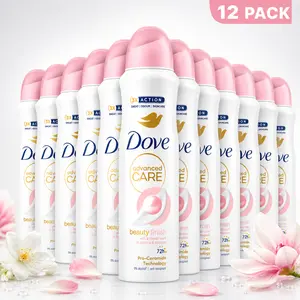 Dove Women’s Advanced Care Beauty Finish Scented Deodorant Spray 12-Pack (5oz/150ml) – 72H Anti-Perspirant Protection, Pro-Ceramide Technology, Fragrance Aroma, Smooth Body Care