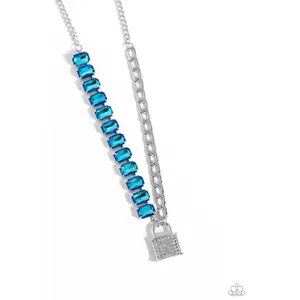 Paparazzi-LOCK and Roll - Blue Necklace