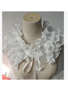 Pleated ruffled Lolita fake collar, French stand collar retro fancy accessory