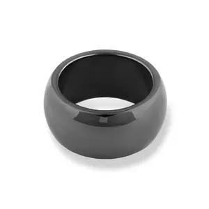 10mm Hematite Gemstone Plain Band Ring