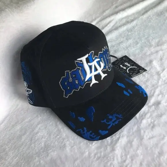 Y2K Dandy Hats x Junior H Angel Azul Sad Boy Embroidered  display picture 2