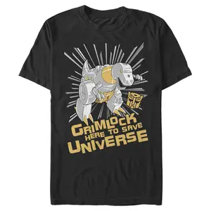 Men's Transformers Grimlock Saves the Universe T-Shirt